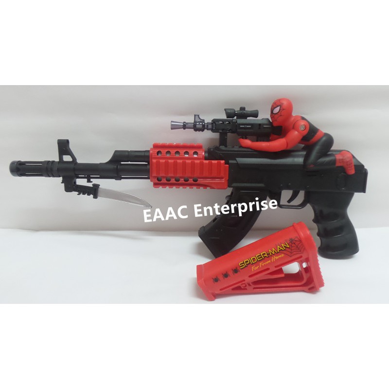 Spider man Vibration Flash Electric Gun with Lights Realistic Sound
