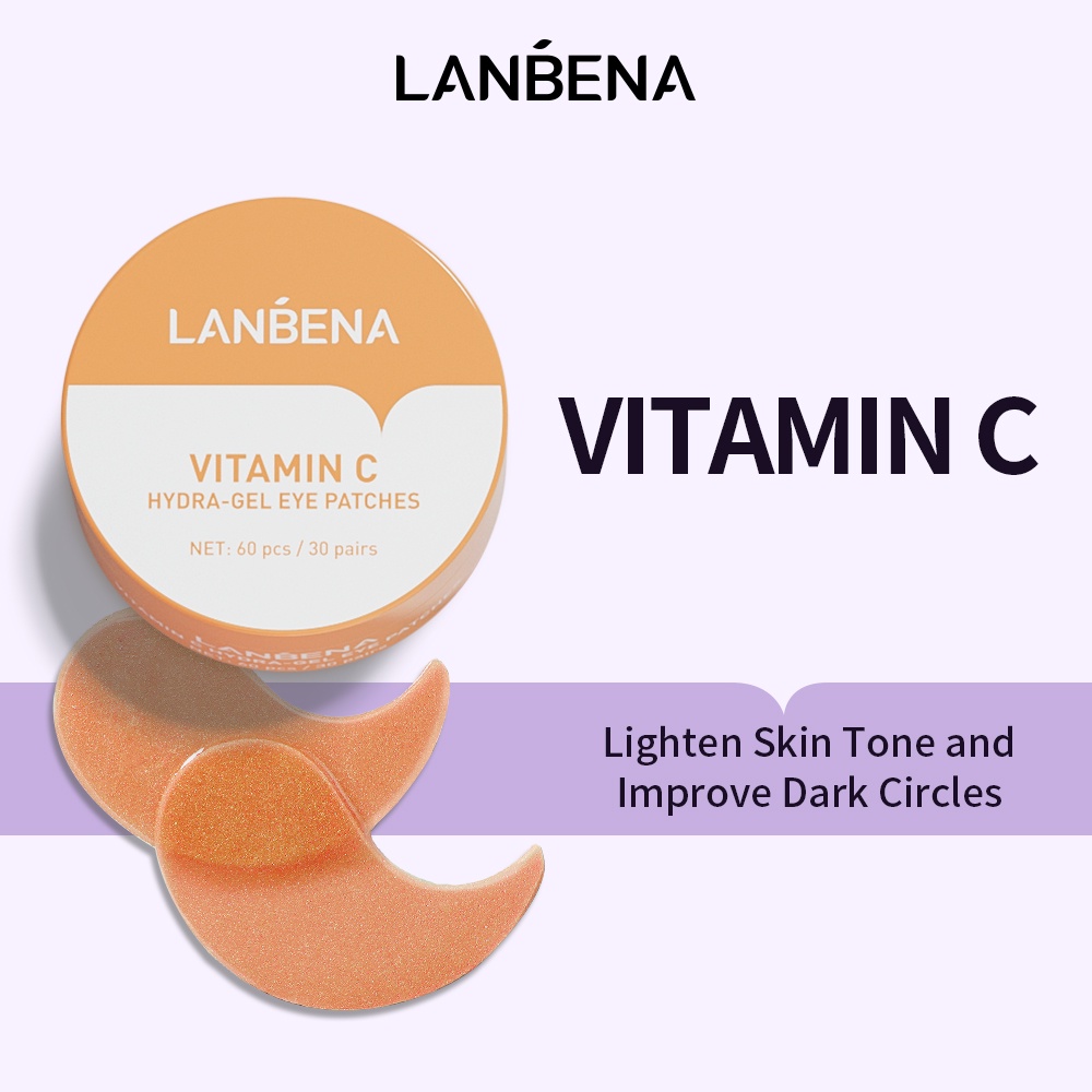 LANBENA Vitamin C Eye Mask HydraGel Eye Patch /Sleeping Eye Mask