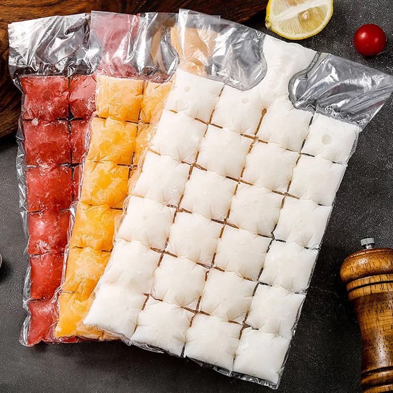 10pcs/pack Ice Cube Mold Disposable Self-Sealing Ice Cube Bags Transparent  Faster Freezing Ice-making Mold Bag Kitchen Gadgets | Shopee Malaysia