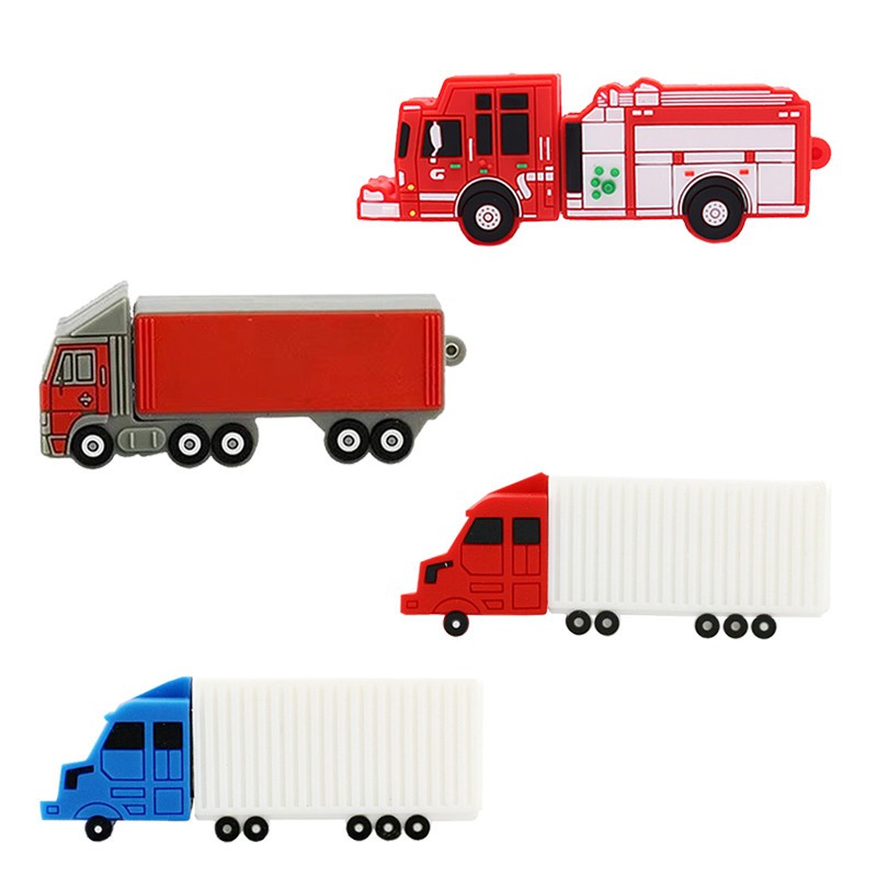 USB2.0 Mini Fire Truck Cartoon Model 8GB-64GB flash drive memory stick pendrive