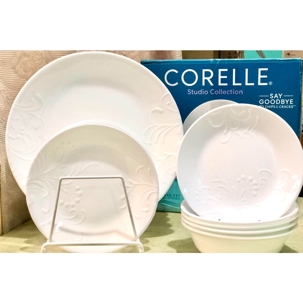(Ready Stock) Corelle Madeline 12pc Studio Collection set Shopee