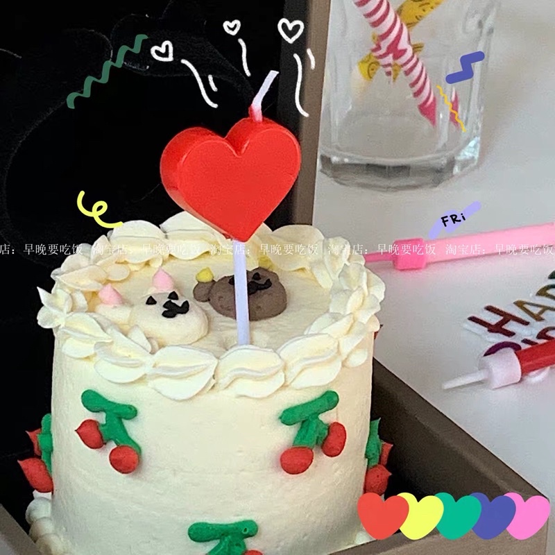 Birthday Cake Love Candle 