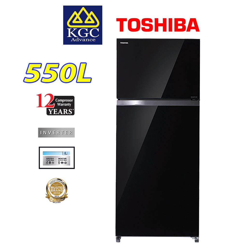 [Free Installation] Toshiba 2Doors Inverter Refrigerator (550L) GR