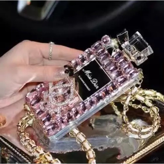 Iphone 11 Pro Max Xs Xr Chanel Luxury Rhinestone Perfume Bottle Case Shopee Malaysia