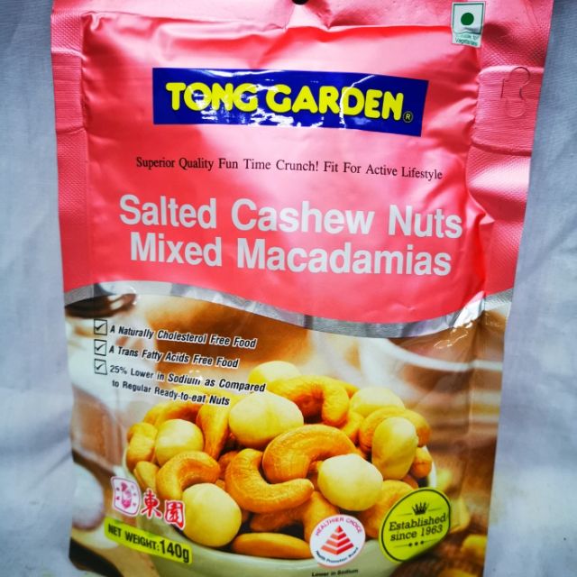 TONG GARDEN SALTED CASHEW NUTS MIXED MACADAMIAS 140G Shopee Malaysia