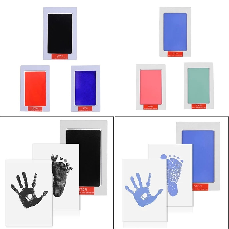 Multi Must Baby Footprint Print Safe Non-Toxic Ink Pad Sets/ Newborn Disposable Clay Keepsakes/ Cat Dog Paw Prints In... - Image 5