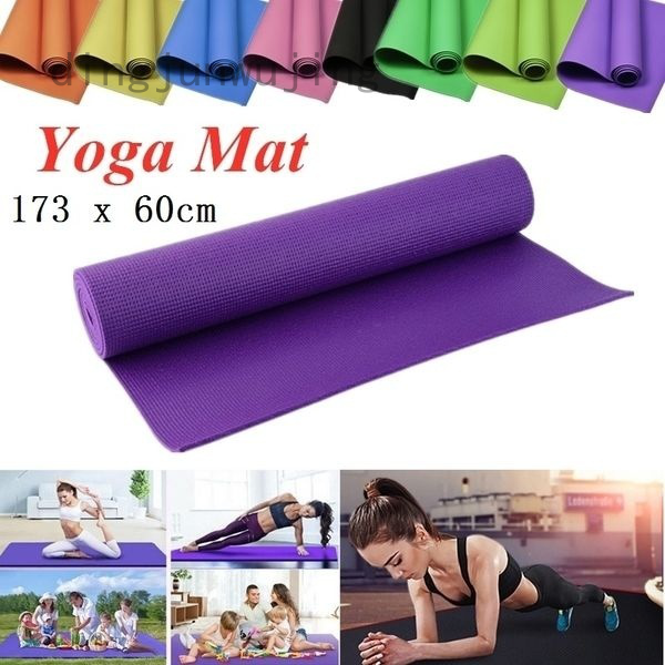 TPE Eco Friendly Fitness Pilates Physio Yoga Mat Stretching and Gym Camping Workout Non Slip Exercise Mat with Carry Strap for Yoga High Density