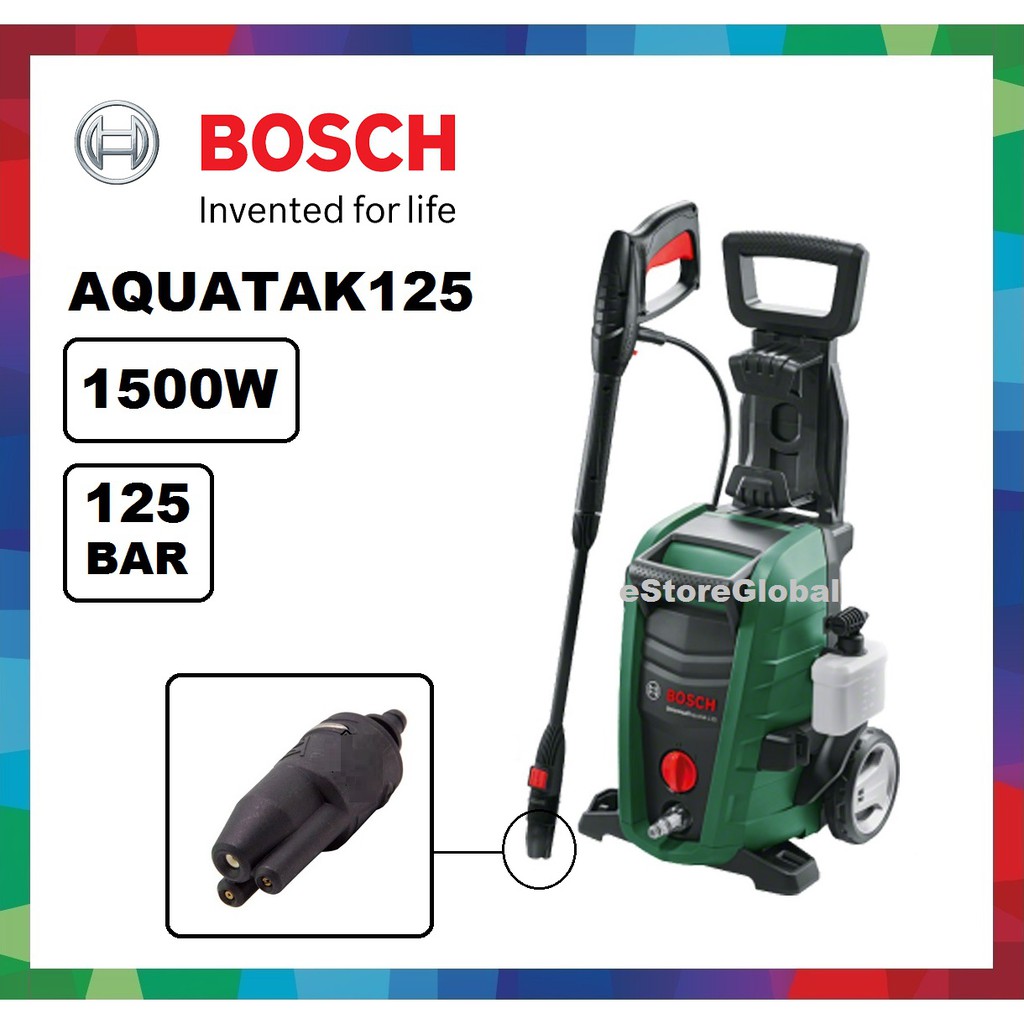 Bosch High Pressure Washer Universal Aquatak 125 Free 10 Meter