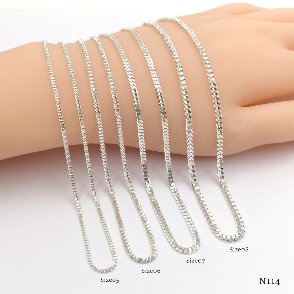 💥READY STOCK💥 925 Sterling Silver "N114CSP Chain" Plain Necklace