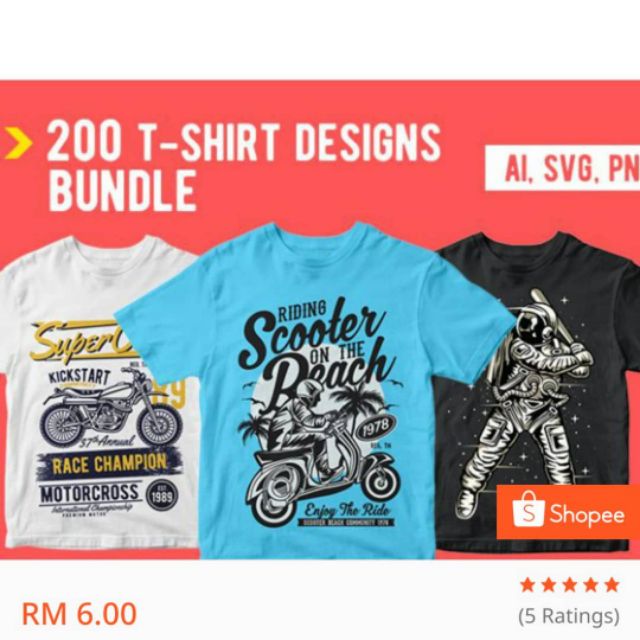 Download 200 Tshirt Design Ai Svg Shopee Malaysia