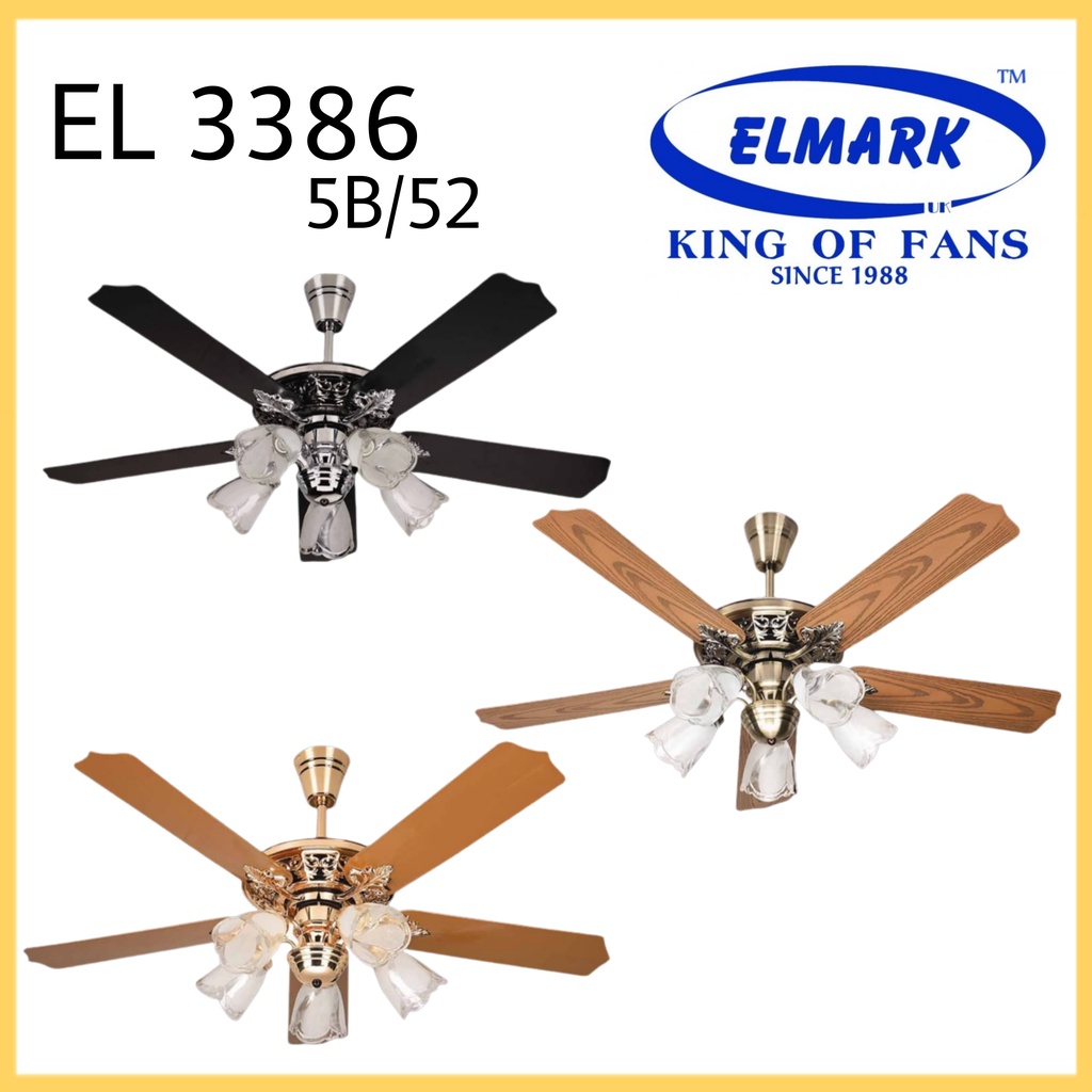 Elmark Ceiling Fan With Light Malaysia Shelly Lighting