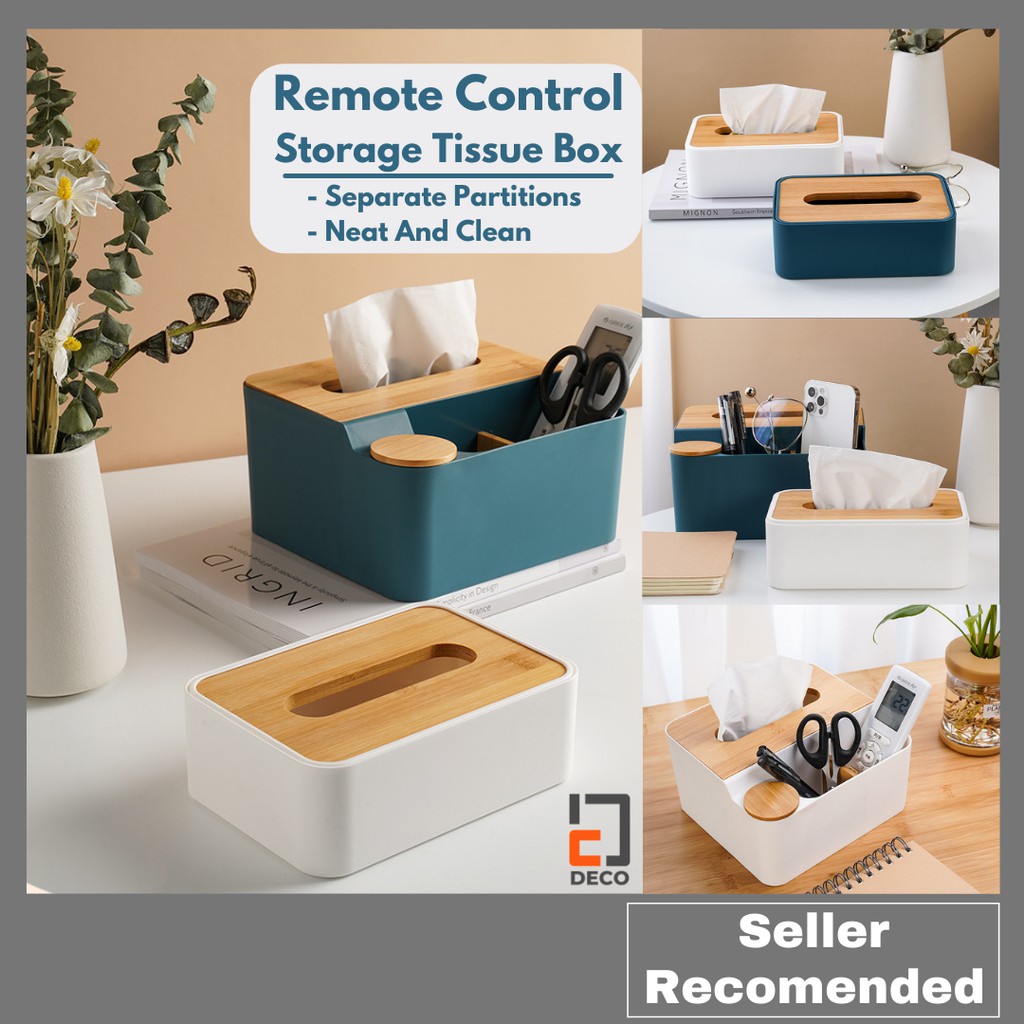 Tv Remote Control Holder Tissue Box Remote Control Storage Box Kotak
