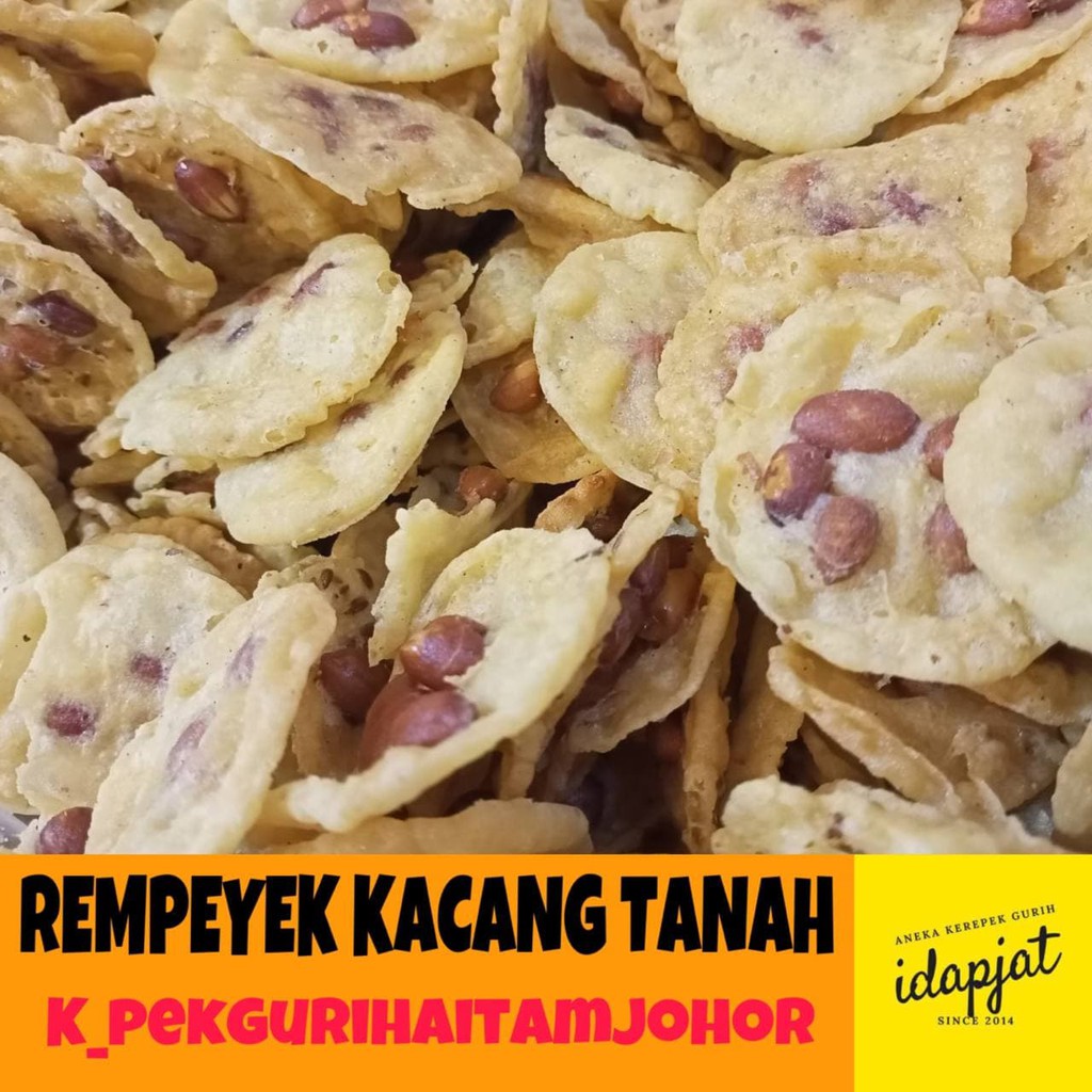 Ready Stok Kerepek Rempeyek Kacang Tanah Kacang Hijau G G