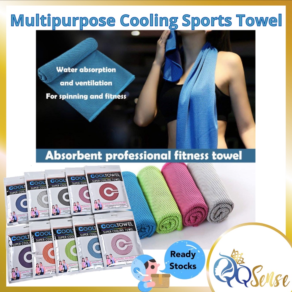 Sport towel yoga towel gym 运动毛巾 quick dry instant cooling tuala sukan sports fitness workout headband wristband badminto