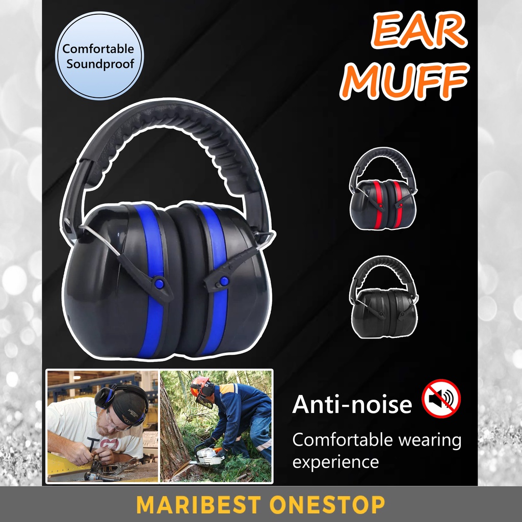 Strengthen Soundproof Ear Muff Anti-Noise Protector Hearing Headphone Noise Reduction Perlindungan Pendengaran 耳罩