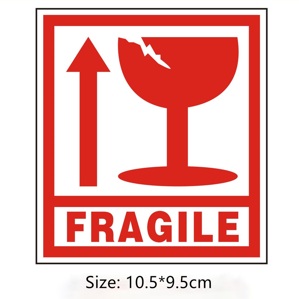 500 Pieces Fragile Sticker 10 5cm 9 5cm Shopee Malaysia