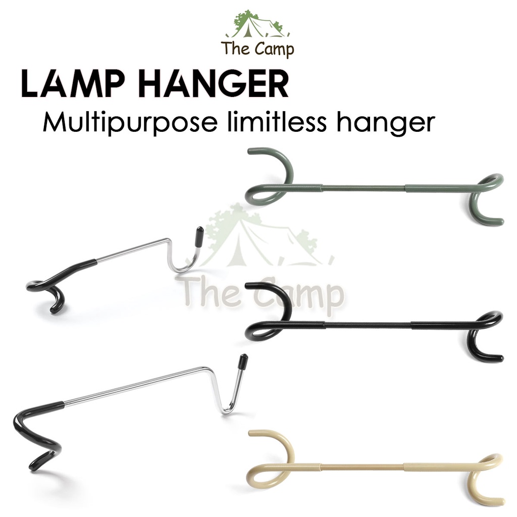 Camping 2-way Lamp Hanger Multipurpose Hook Aluminum Alloy Post Tent Pole Lantern Light Holder Portable Anti Slip