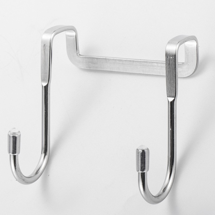 4 Pack Cubicle Wire Double Coat Hooks for 2 Inch Width Cubicle Panel Partition Wall Hats White Office Hooks for Hanging Coats Pictures Purses Bags Umbrellas and More File Pockets 
