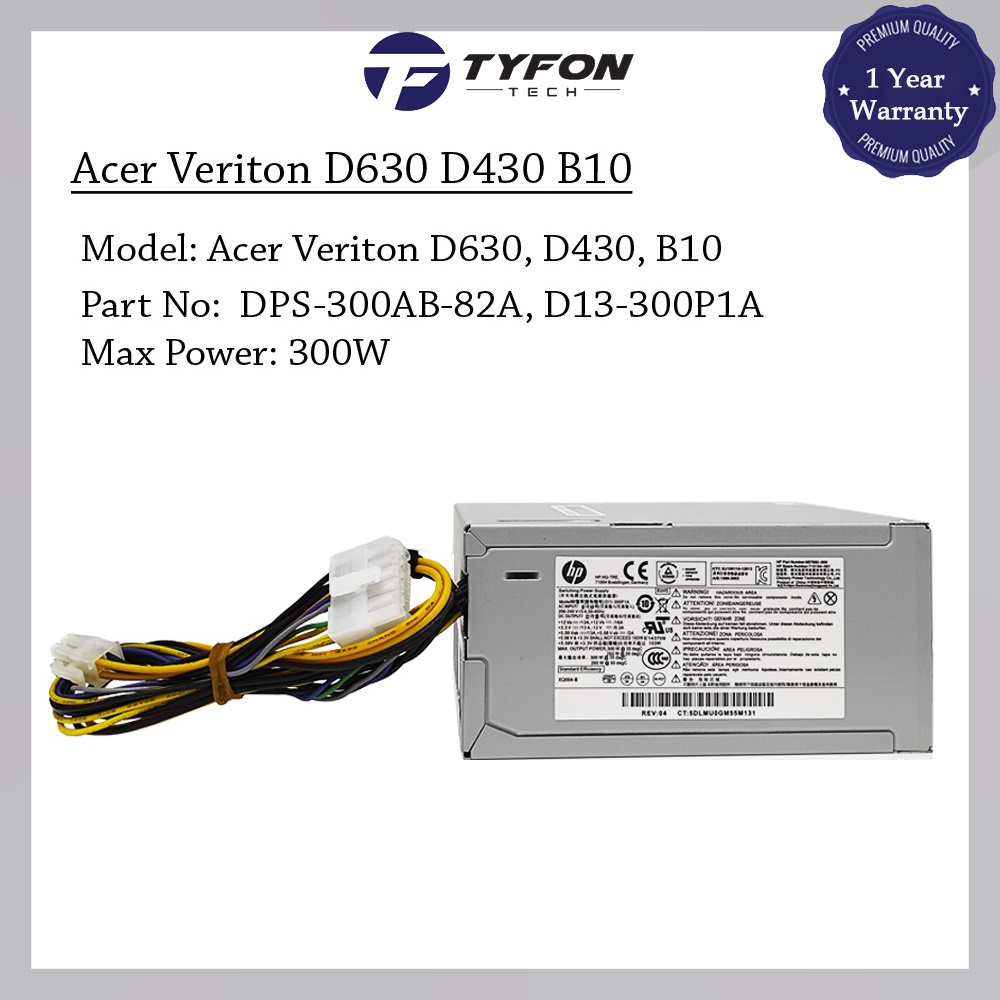 Acer Veriton S6630 D630 D430 B10 300W Power Supply PSU D13300P1A HK400