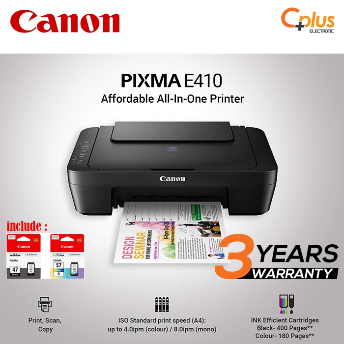 pixma e410 ink