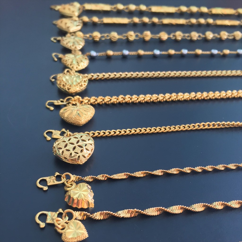 Buy 999gold Hati Charm Rantai Tangan Emas Korea Heart Shape 24k Gold Plated Seetracker Malaysia