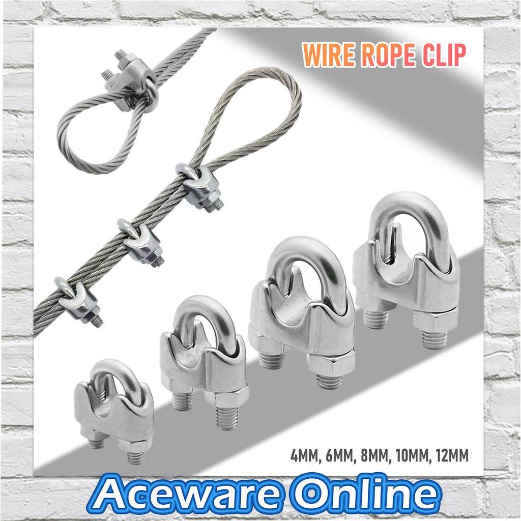 304 STAINLESS STEEL WIRE ROPE CLIP UBOLT CLAMP CLIP FOR CLAMPING THE