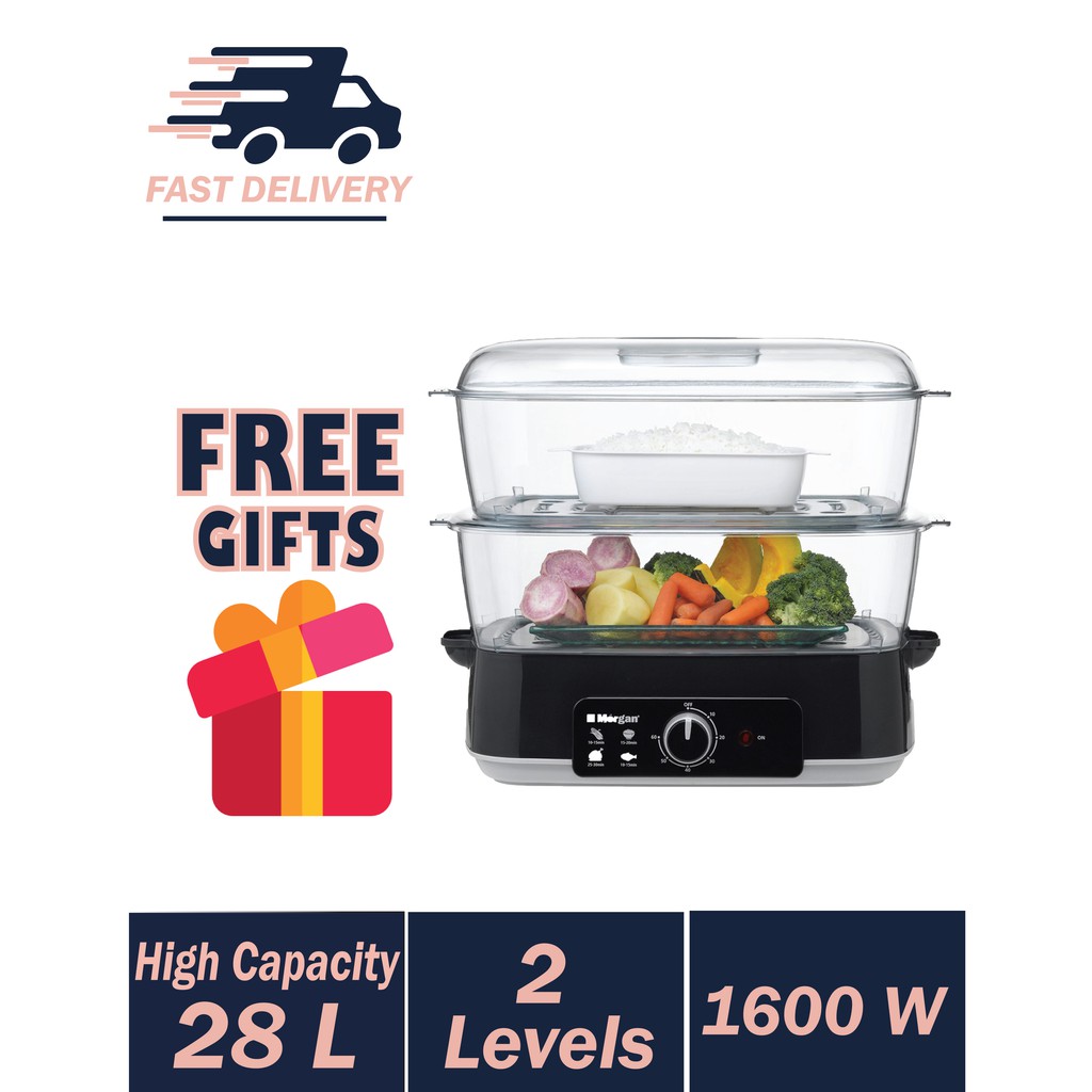 Food Steamer MFS29 (BK) (WH) Nutristeam Steamer 28L Electric