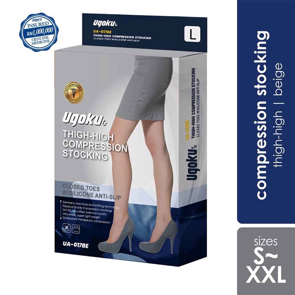 Alpro Pharmacy Exclusive Ugoku ThighHigh Compression Stockings (Beige