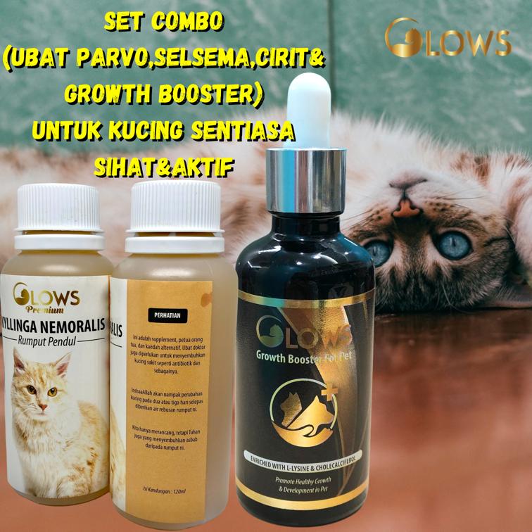 Set booster for Parvo,Demam Selesema Cirit kucing. ALL PETS CAN CONSUME