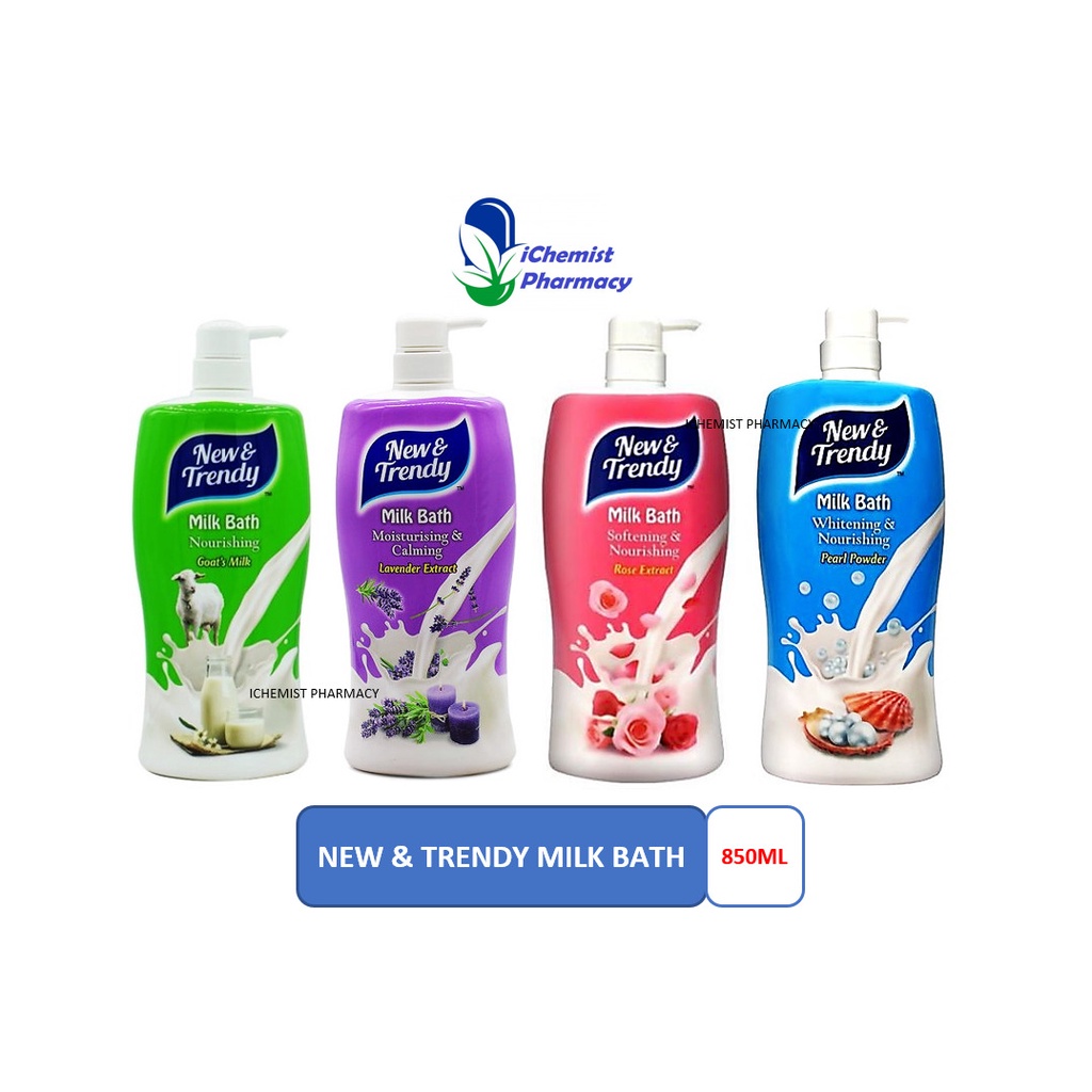 NEW & TRENDY MILK BATH 850G GOAT'S MILK / LAVENDER / ROSE EXTRACT