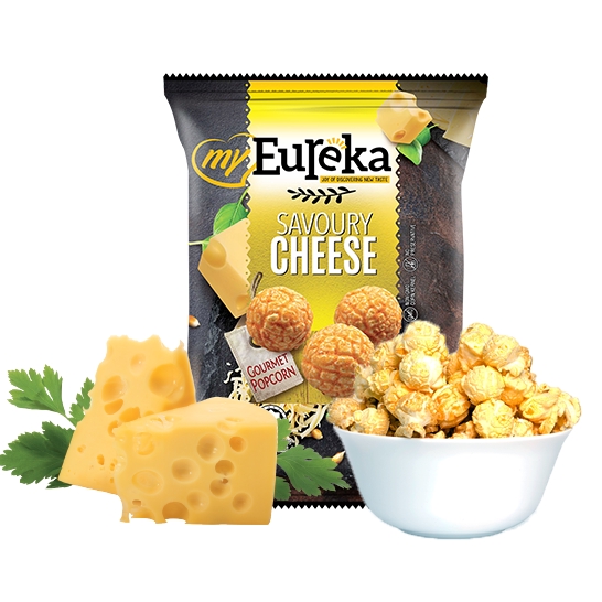 80g Eureka Savoury Cheese Popcorn Pop Corn Alluminium Pouch Pack HALAL