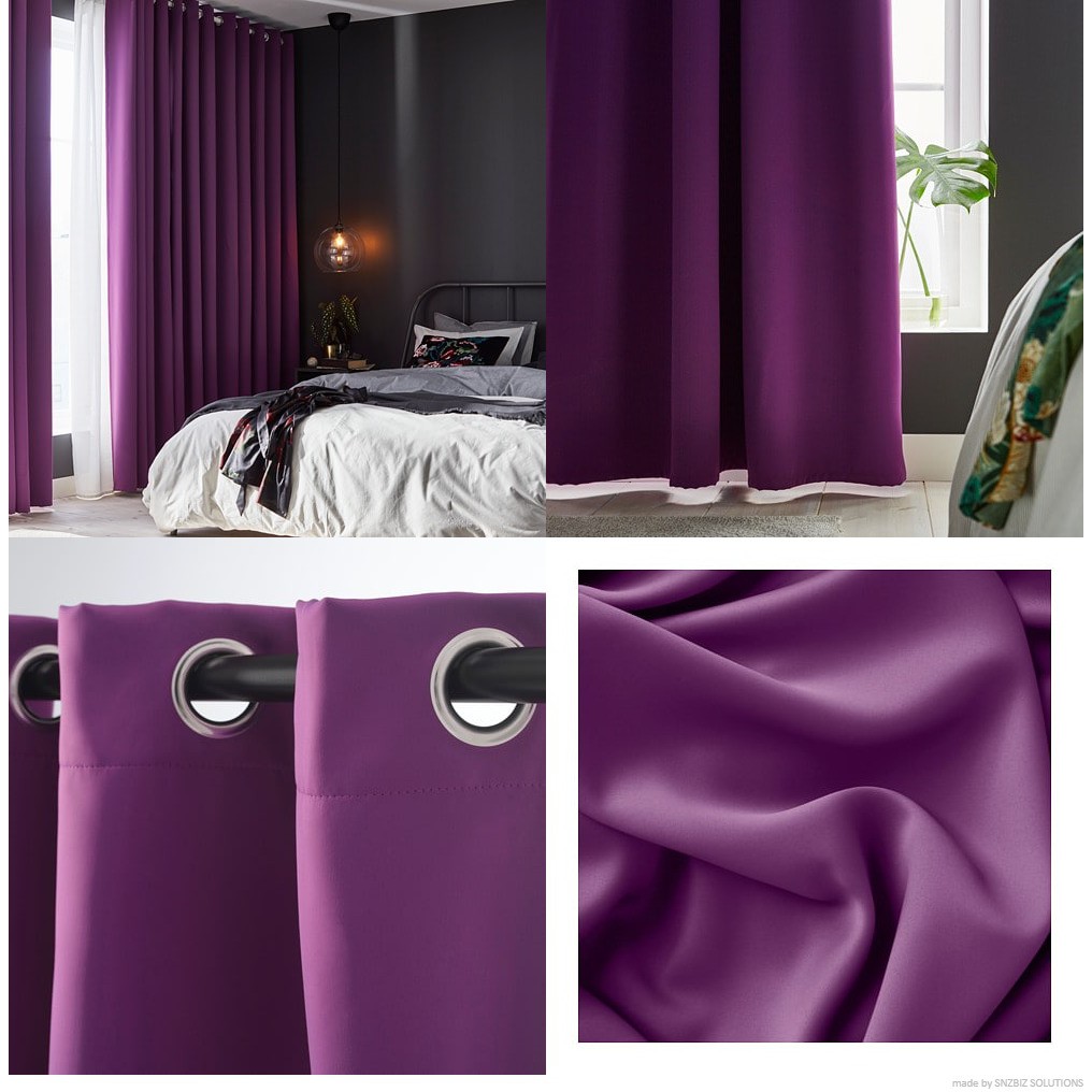 IKEA HILLEBORG Block-out curtains, 1 pair | Shopee Malaysia