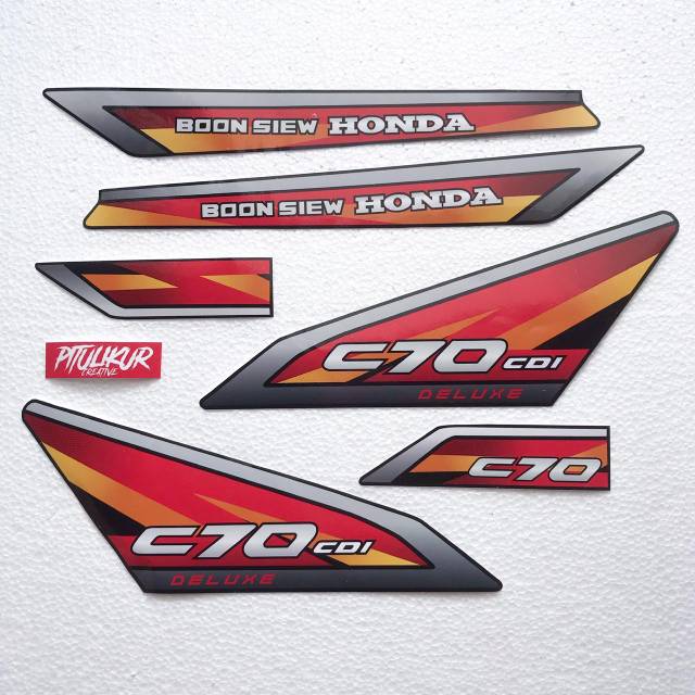 Striping Sticker For Honda Boon Siew GBO c70 c90  Shopee Malaysia