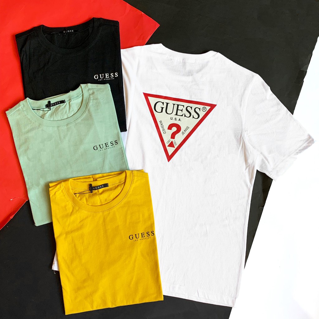 guess mustard t shirt