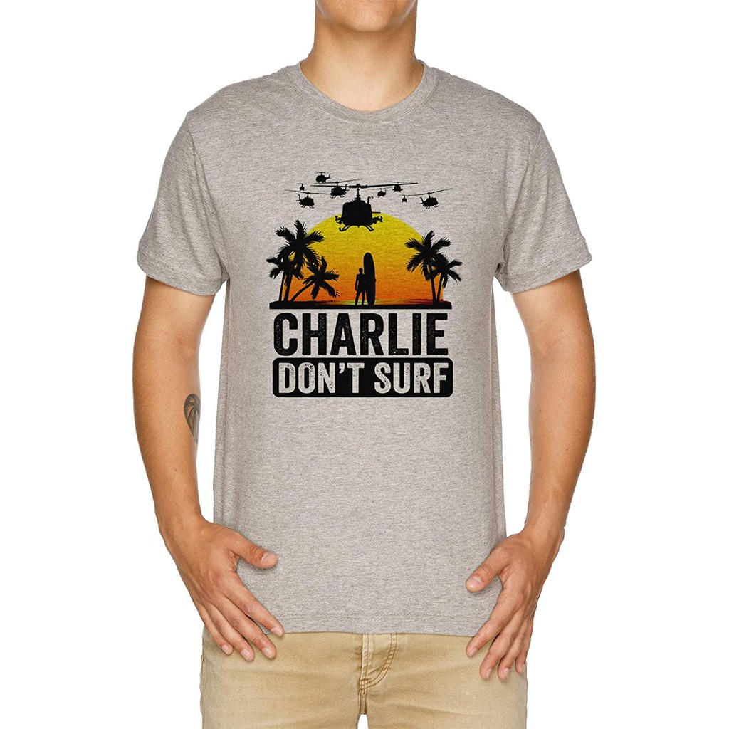 Charlie Dont Surf Charlie Dont Surf Men S T Shirt Grey Shopee Malaysia
