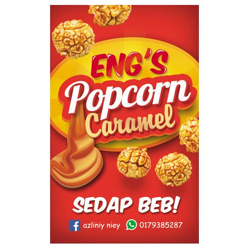 Popcorn Sticker From 100pcs With Custom Design Print Own Logo Shopee Malaysia