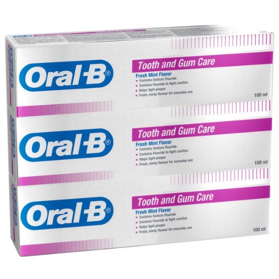 OralB Tooth and Gum Care Toothpaste Fresh Mint 100 mL X 3 Expiry06/