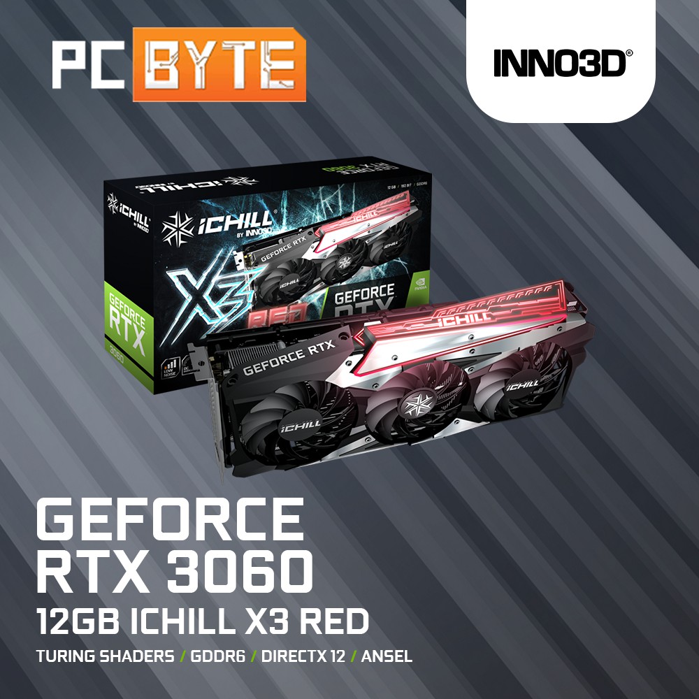 INNO3D GeForce RTX 3060 iChill X3 Red Graphics Card (12GB GDDR6 ...