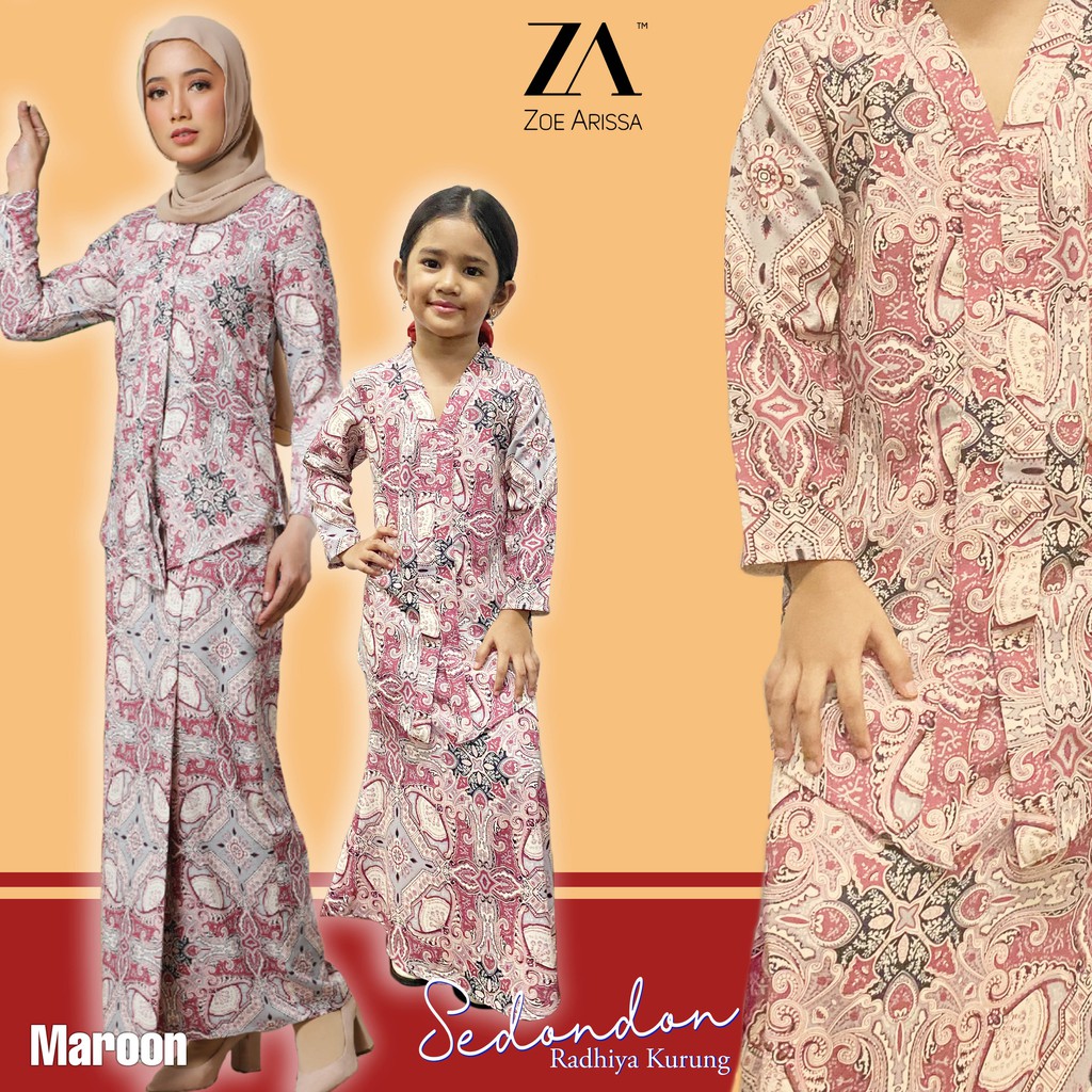  Baju  Kurung Kebaya Zoe Arissa Raya 2021 SEDONDON  Batik  