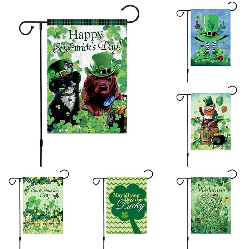 St Patrick 39 S Day Garden Flag Shamrocks Mini Yard Banner Home