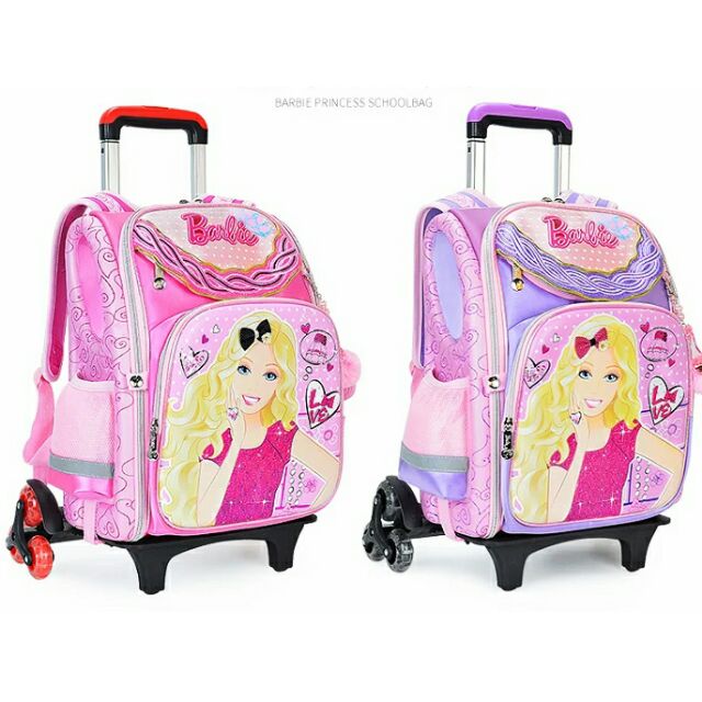 barbie school bags with trolley