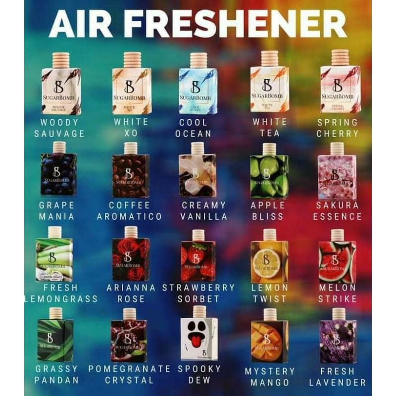 SUGARBOMB AIR FRESHENERS  TAHAN LAMA 60HARI  Shopee Malaysia