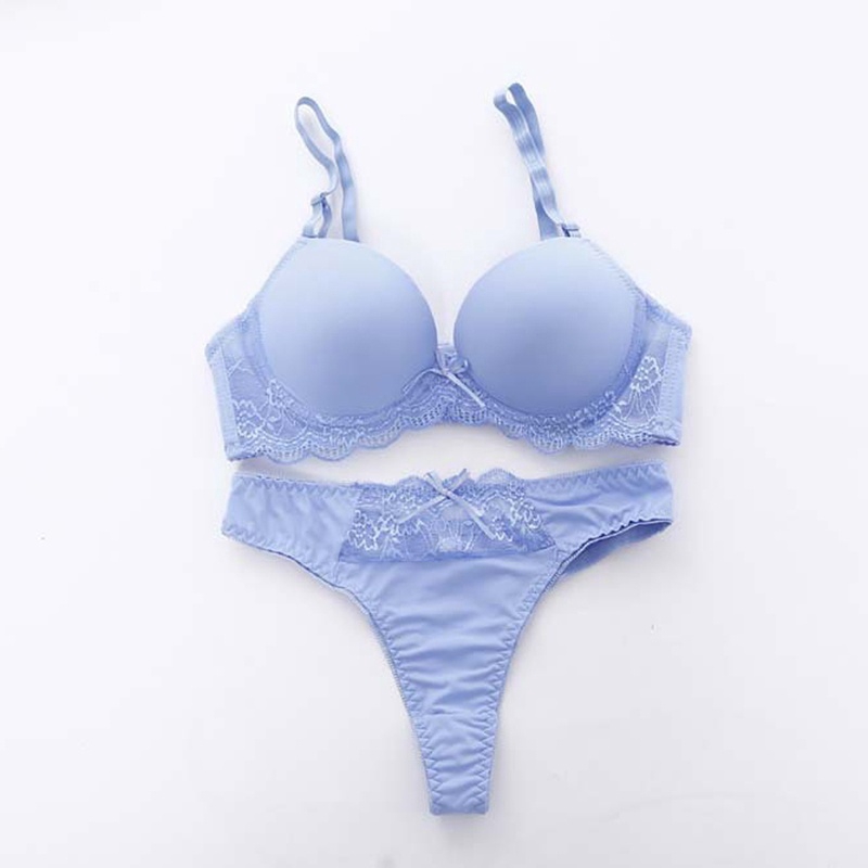 blue bra and thong set