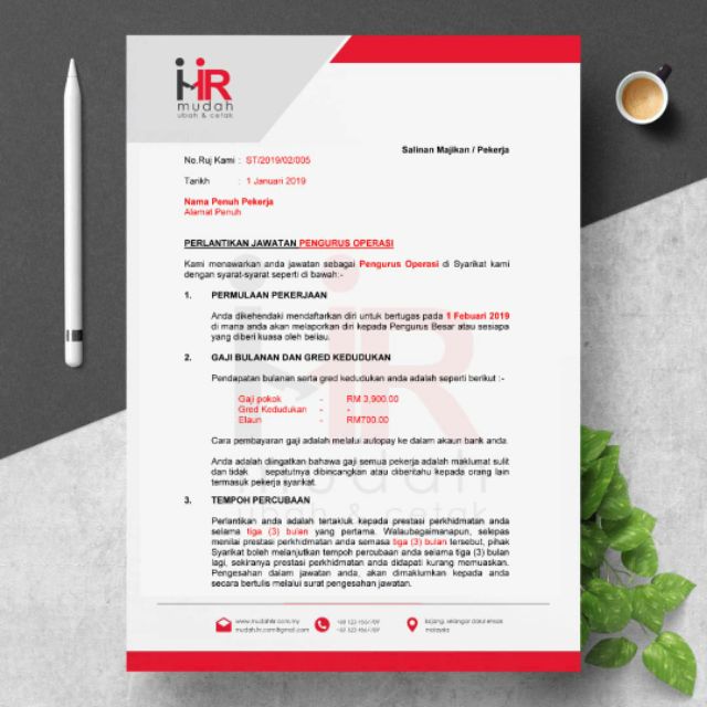 Promo Hr Mudah Template Surat Shopee Malaysia