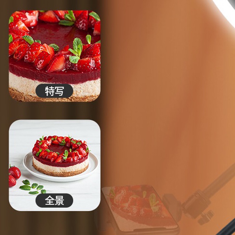 Overhead Phone Stand for Video Shooting With LED Fill Light Desktop