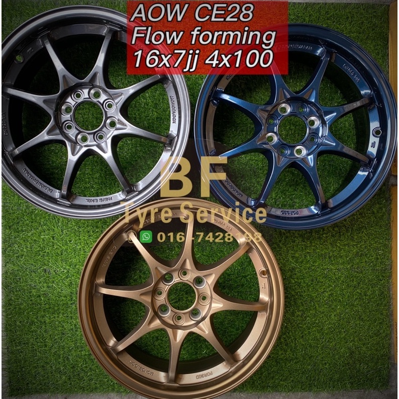 Flow forming ?AOW FTA AUTO OPTION RAYS CE28 16" 4X100 7J ET40 NEW SPORT RIM THAILAND ORIGINAL FLOW FORMING WHEELS