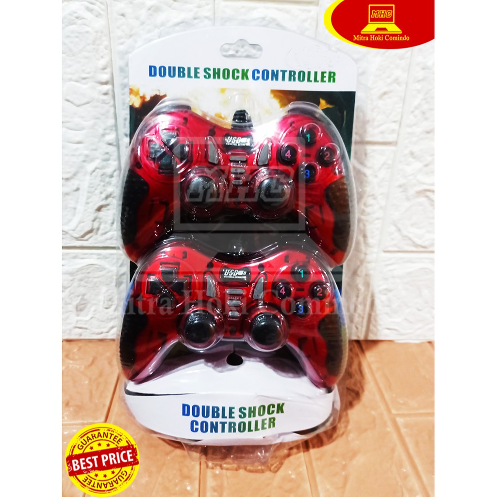 Gamepad Double Shock Controller Usb Turbo Shopee Malaysia