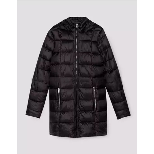 Pull and Bear Puffer Jacket with Hoodie Original Black Shopee Malaysia