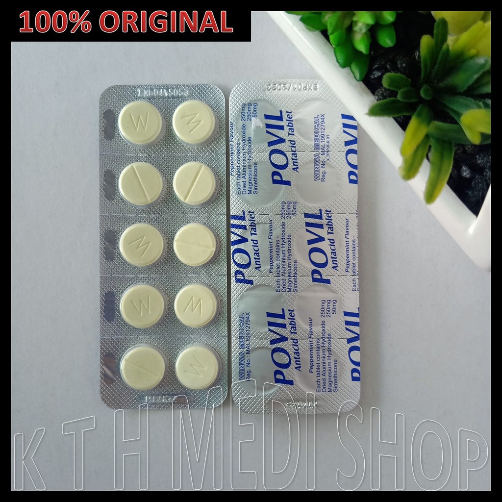 Povil Antacid Tablet Peppermint Flavour 10 Tablets | Shopee Malaysia