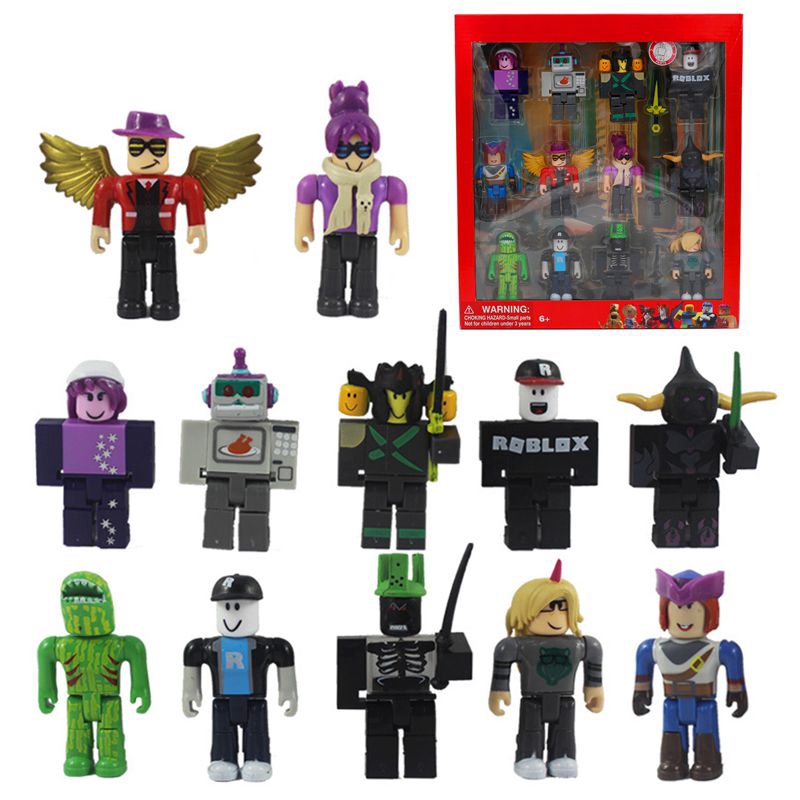 12pcs Game Toys Roblox Character Accessory Mini Action Figure Xmas Kids Gift Toy Shopee Malaysia - roblox tv movie video game action figure playsets for